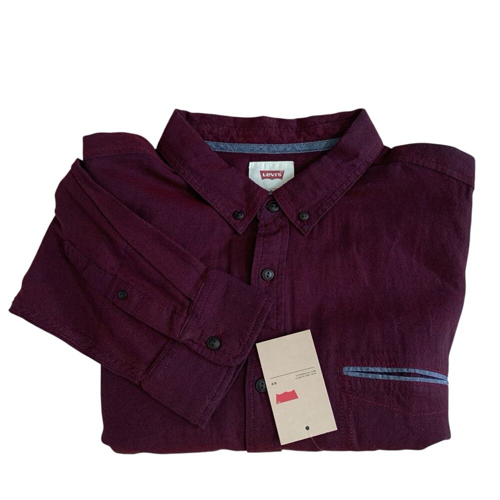 Levi’s Paulie Men’s Size XL Long Sleeve Button Down Rugged Oxford Woven Shirt
